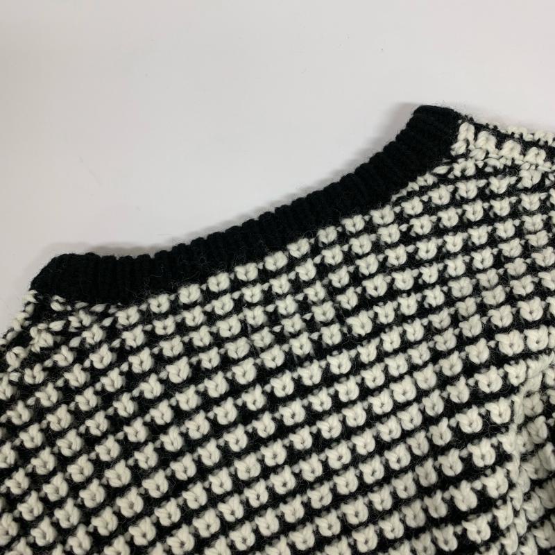 ミスターアティック Mr.attick ニット、セーター 長袖 ウール混ニットセーター M 総柄 X  白 / ホワイト / X 黒 / ブラック /  レディース USED 古着 中古 10015144