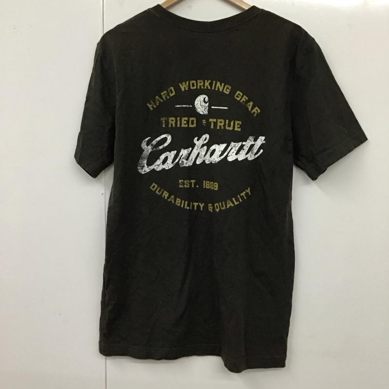 カーハート Carhartt Tシャツ 半袖 TK4612-M RELAXED FIT バックプリント S ロゴ、文字 ダークブラウン / ダークブラウン /  メンズ USED 古着 中古 10117753