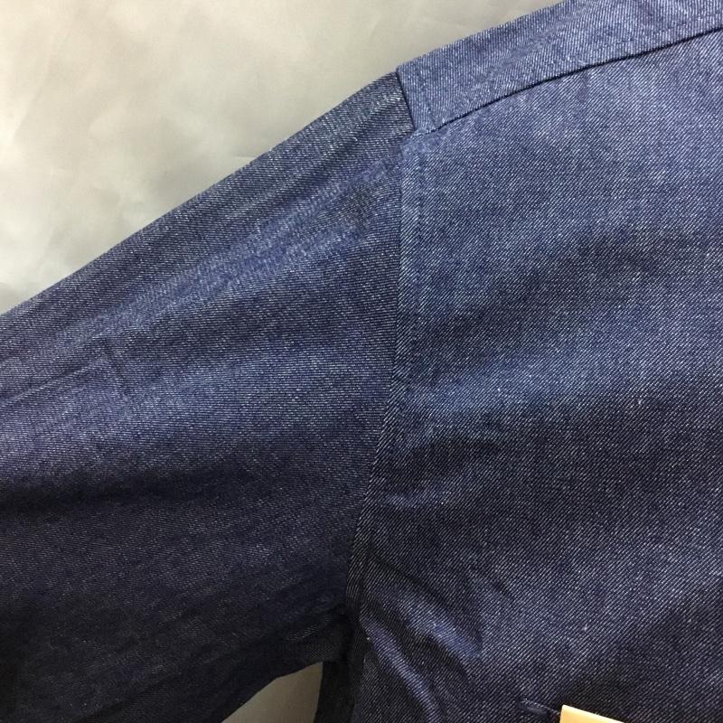 ベンデイビス BEN DAVIS シャツ、ブラウス 長袖 長袖シャツ カラーシャツ ポケットシャツ 長袖カットソー L ロゴ、文字 インディゴ / インディゴ /  メンズ USED 古着 中古 10114355