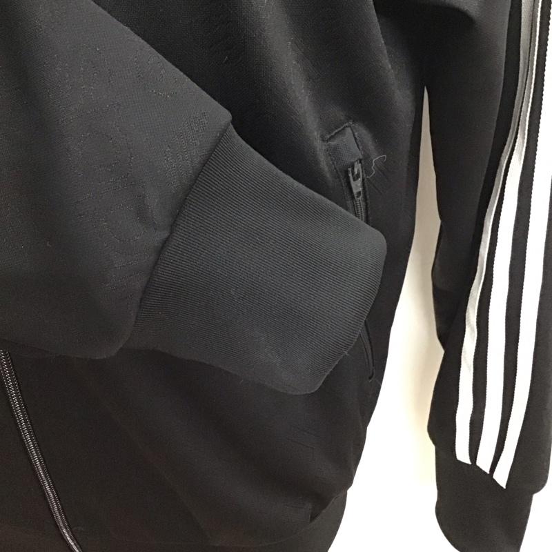 アディダス adidas ジャケット、上着 ジャケット、ブレザー ed7051 トラックジャケット ジップアップジャケット ジャージ L ロゴ、文字 黒 / ブラック /  メンズ USED 古着 中古 10123817