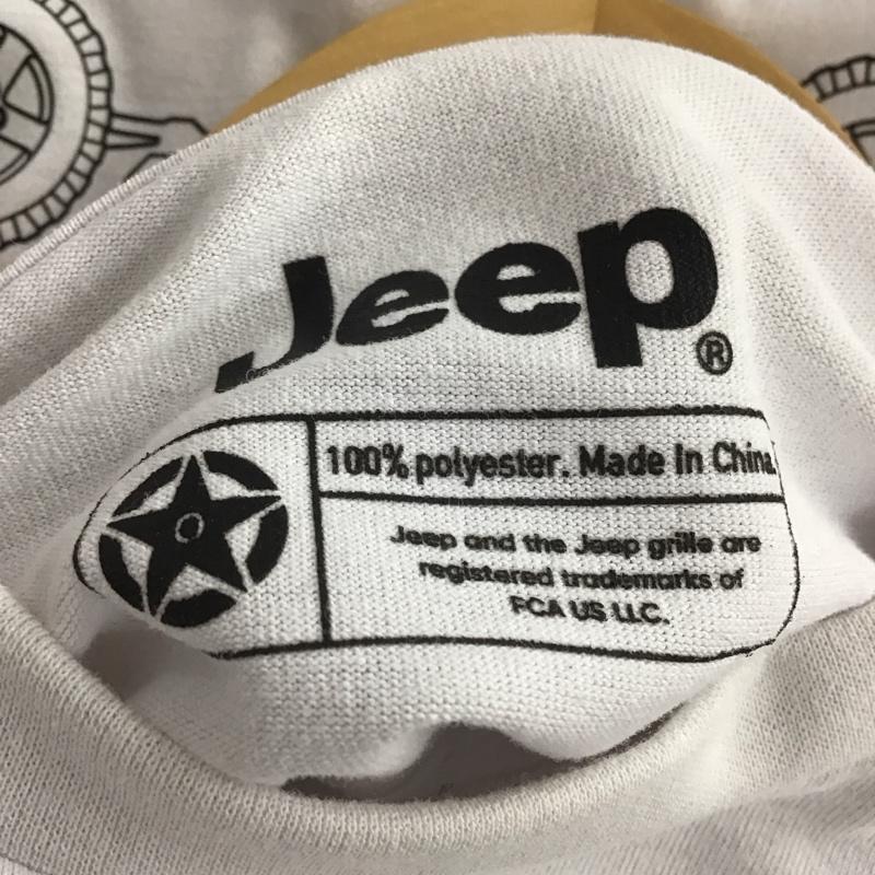ジープ Jeep Tシャツ 半袖 半袖カットソー プリントTシャツ クルーネックカットソー 0 ロゴ、文字 白 / ホワイト /  メンズ USED 古着 中古 10148327