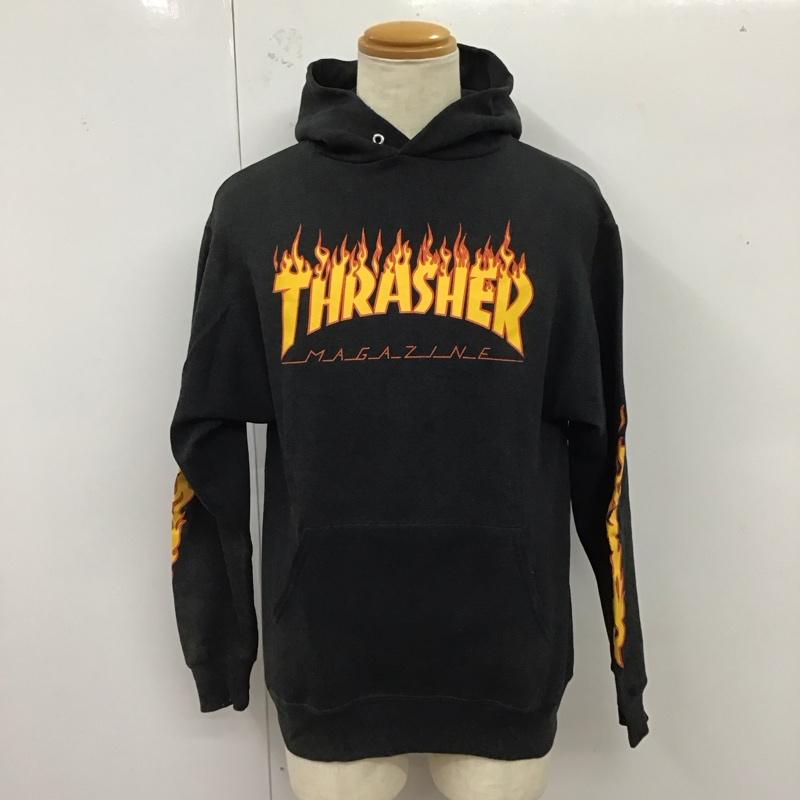 スラッシャー THRASHER パーカー 長袖 プリント 黒 / ブラック /  メンズ USED 古着 中古 10121771