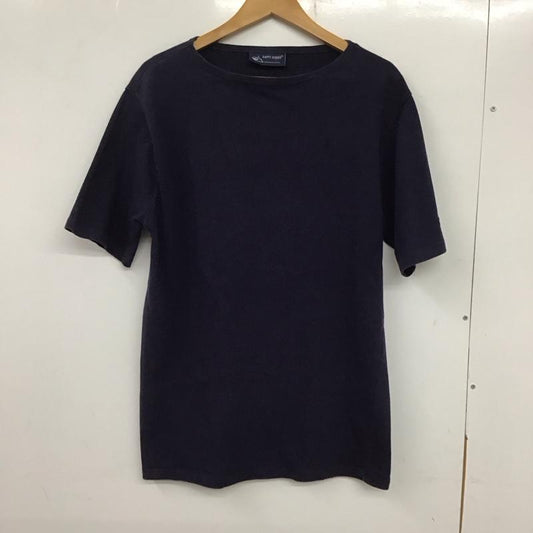 セントジェームス SAINT JAMES Tシャツ 半袖 半袖カットソー 無地Tシャツ クルーネックカットソー 40 無地 紺 / ネイビー /  メンズ USED 古着 中古 10135740