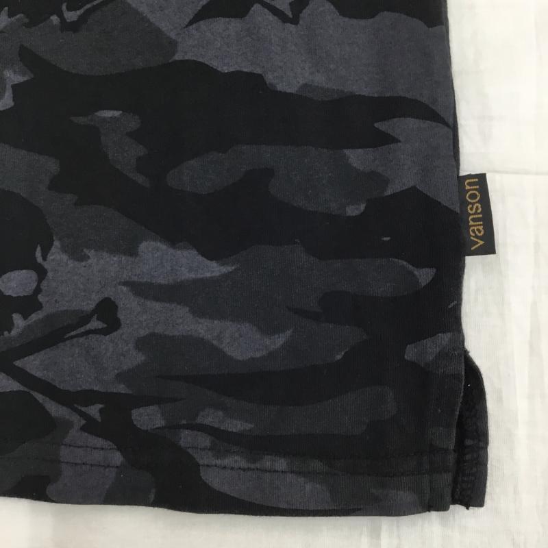 ヴァンソン VANSON ポロシャツ 半袖 武装戦線 M スカル 黒 / ブラック /  メンズ USED 古着 中古 10145809