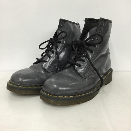 ドクターマーチン Dr.Martens ブーツ ショートブーツ 8ホール UK6 イングランド製 ロゴ、文字 灰 / グレー /  メンズ USED 古着 中古 10145777