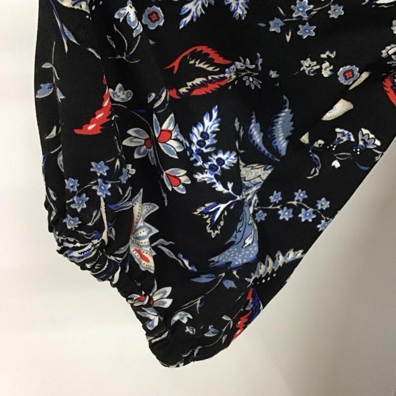 ジーナシス JEANASIS ワンピース ロングスカート JS070961MT Vネック 前開き 七分袖 FREE 総柄 マルチカラー / マルチカラー /  レディース USED 古着 中古 10116467