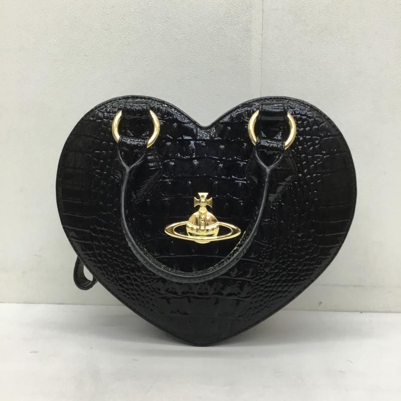 ヴィヴィアンウエストウッド Vivienne Westwood ハンドバッグ ハンドバッグ vivienne westwood×ANGLOMANIA ロゴ、文字 X  黒 / ブラック / X 金 / ゴールド /  レディース USED 古着 中古 10129681