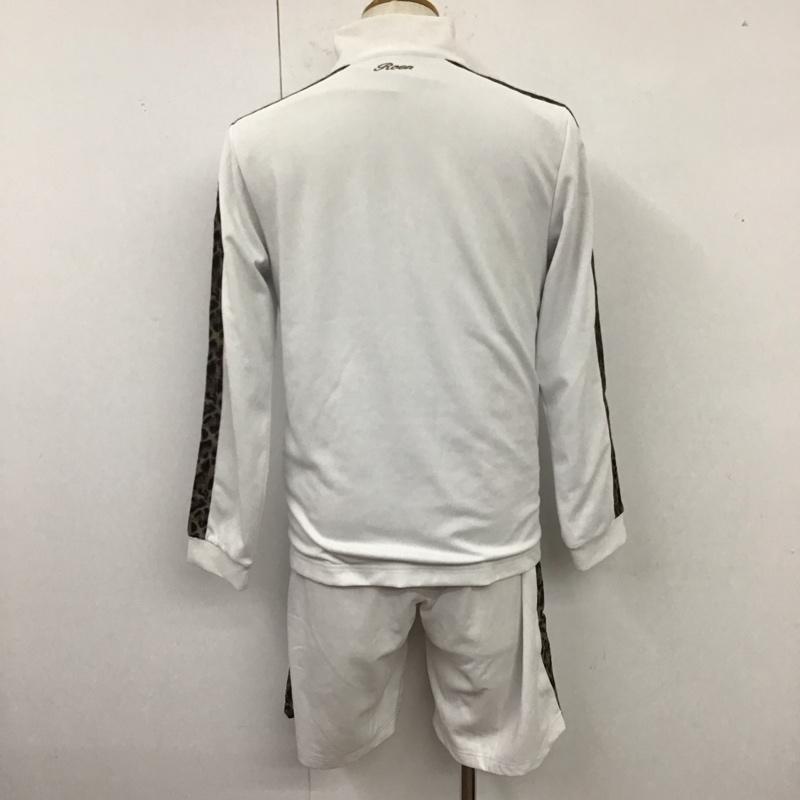 ロエン ROEN セットアップ セットアップ ジップアップジャケット ハーフパンツ 2点セット ジャージ L ロゴ、文字 白 / ホワイト /  メンズ USED 古着 中古 10119694