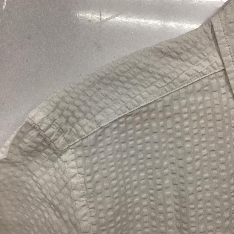 ランズエンド LANDS END シャツ、ブラウス 半袖 半袖シャツ 白シャツ ボタンダウンシャツ L ストライプ 白 / ホワイト /  メンズ USED 古着 中古 10135489