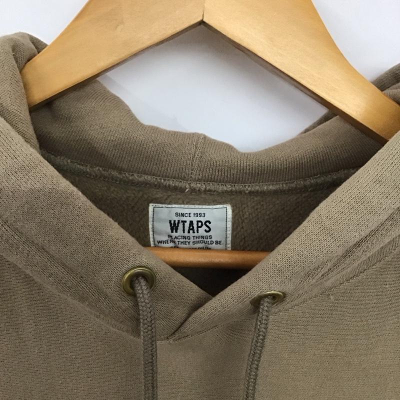 ダブルタップス W)TAPS パーカー 長袖 172ardt-csm08 17AW DESIGNHOODEDSWEATSHIRT COTTON M ロゴ、文字 グレージュ / グレージュ /  メンズ USED 古着 中古 10145854