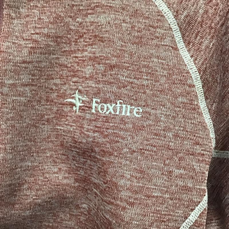 フォックスファイヤー FOXFIRE カットソー 長袖 長袖カットソー ジップアップネックカットソー S ロゴ、文字 赤 / レッド /  メンズ USED 古着 中古 10141352