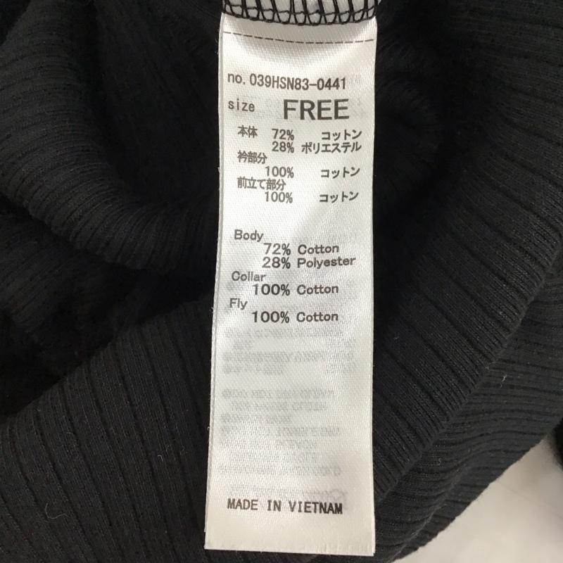 スライ SLY ワンピース ミニスカート 039HSN83-0441 半袖 スキッパー 前開き FREE 無地 黒 / ブラック /  レディース USED 古着 中古 10117695