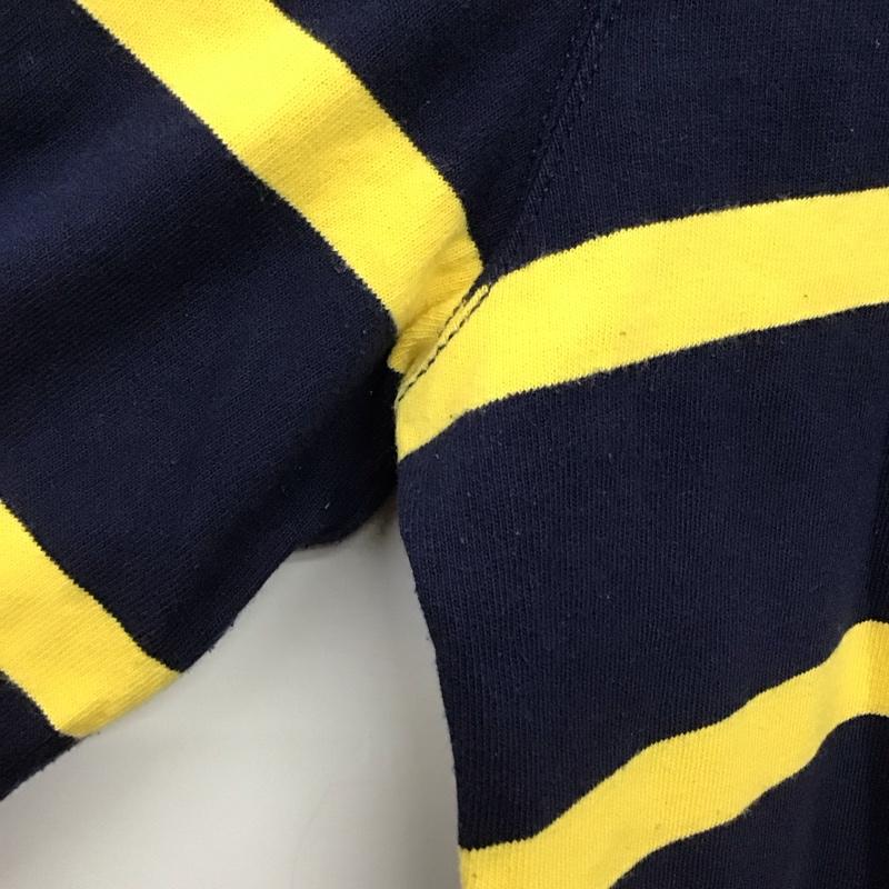 ポロラルフローレン POLO RALPH LAUREN ポロシャツ 長袖 長袖ポロシャツ 長袖カットソー カラーシャツ S ボーダー柄 黄 / イエロー / X 紺 / ネイビー /  メンズ USED 古着 中古 10150261