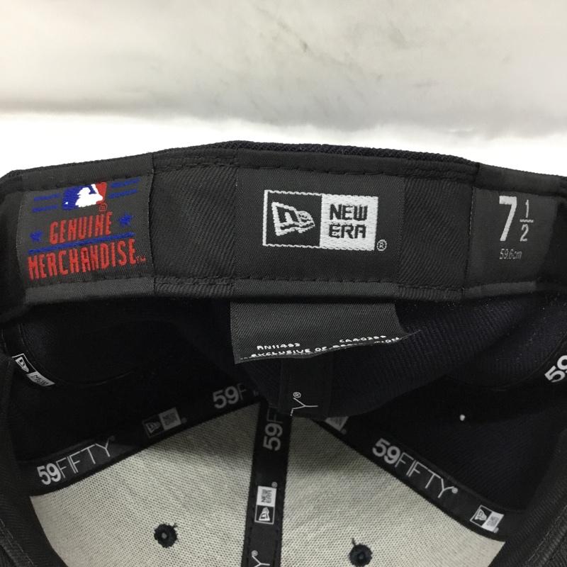 ニューエラ NEW ERA 帽子 キャップ MTXIX NY 59.6cm ロゴ、文字 紺 / ネイビー /  メンズ USED 古着 中古 10109194