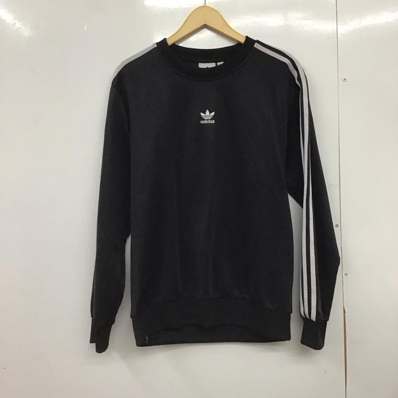アディダス adidas トレーナー 長袖 hc1918 トレーナー 長袖スウェット 0 ロゴ、文字 黒 / ブラック /  メンズ USED 古着 中古 10148101
