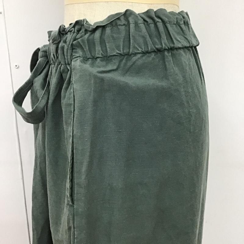 スタディオクリップ studio CLIP ボトムス ボトムス SC184014-1 ワイドパンツ スカーチョ L 無地 緑 / グリーン /  レディース USED 古着 中古 10109067