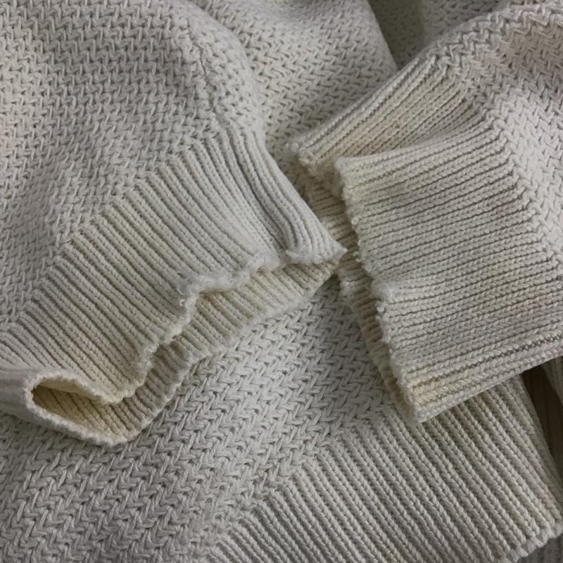 ポロバイラルフローレン Polo by RALPH LAUREN ニット、セーター 長袖 長袖ニットカットソー Vネック セーター L 無地 白 / ホワイト /  メンズ USED 古着 中古 10141642