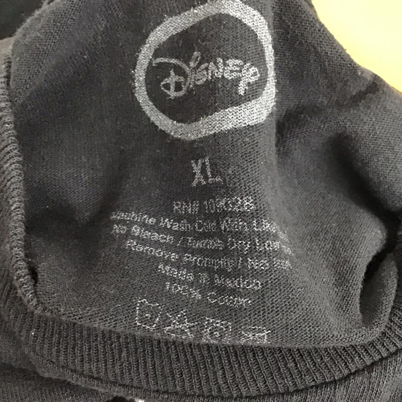 ディズニー Disney Tシャツ 半袖 半袖カットソー プリントTシャツ クルーネックカットソー 古着 XL プリント 黒 / ブラック /  メンズ USED 古着 中古 10135720