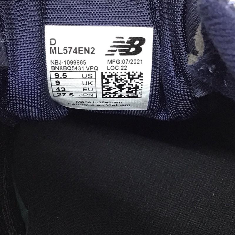 ニューバランス New Balance スニーカー スニーカー ML574EN2 タグ付き 27.5cm 27.5cm ロゴ、文字 紺 / ネイビー / X 白 / ホワイト /  メンズ USED 古着 中古 10121609