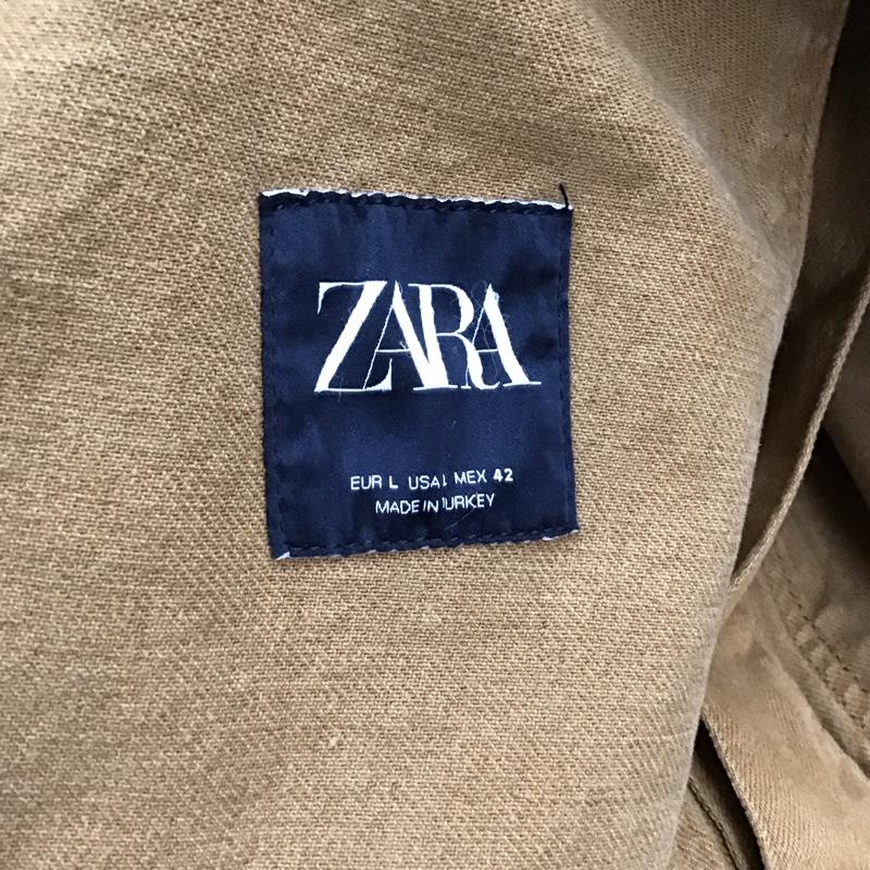 ザラ ZARA ジャケット、上着 ジャケット、ブレザー 6186 412 652 L 無地 茶 / ブラウン /  メンズ USED 古着 中古 10119117