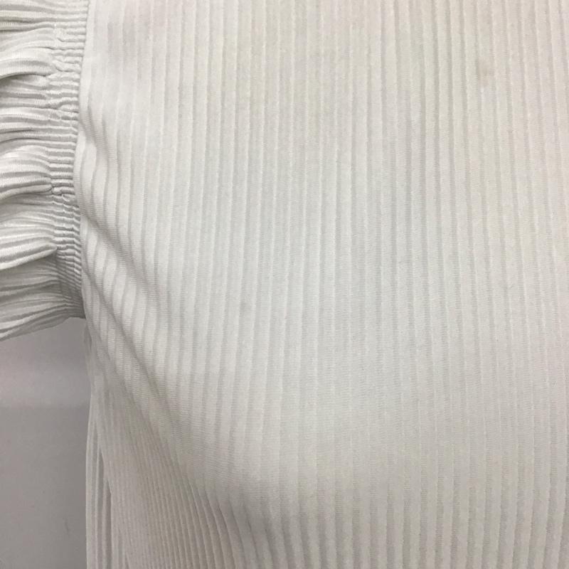 ザラ ZARA カットソー 半袖 ノースリーブカットソー スタンドネック プルオーバー S 無地 白 / ホワイト /  レディース USED 古着 中古 10126938