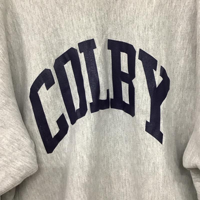 チャンピオン Champion トレーナー 長袖 長袖トレーナー スウェット クルーネック プルオーバー XL ロゴ、文字 灰 / グレー /  メンズ USED 古着 中古 10142351