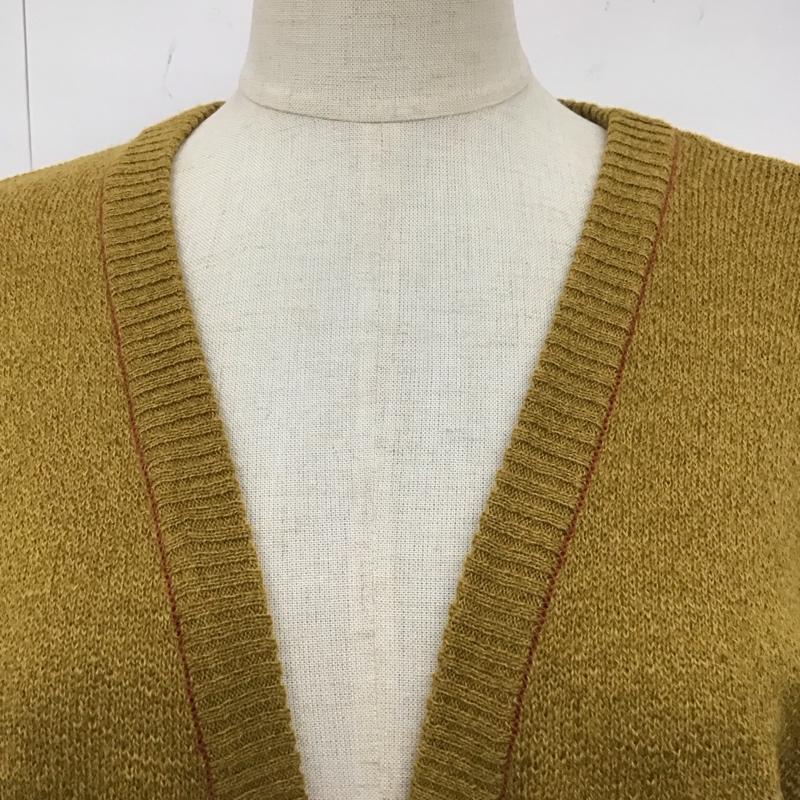 チチカカ チチカカ カーディガン 長袖 M 無地 マスタード / マスタード /  レディース USED 古着 中古 10121382