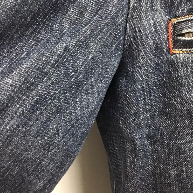 パパス PAPAS ジャケット、上着 ジャケット、ブレザー デニムジャケット カラージャケット 長袖ジャケット ブルゾン L 無地 インディゴ / インディゴ /  メンズ USED 古着 中古 10124694