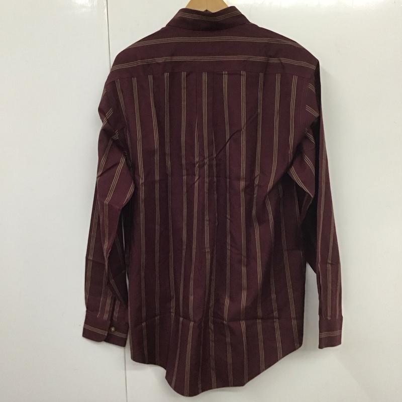 ブルックスブラザーズ BROOKS BROTHERS シャツ、ブラウス 長袖 長袖シャツ ストライプシャツ カラーシャツ ボタンダウンシャツ M ストライプ えんじ / ワインレッド /  メンズ USED 古着 中古 10131168