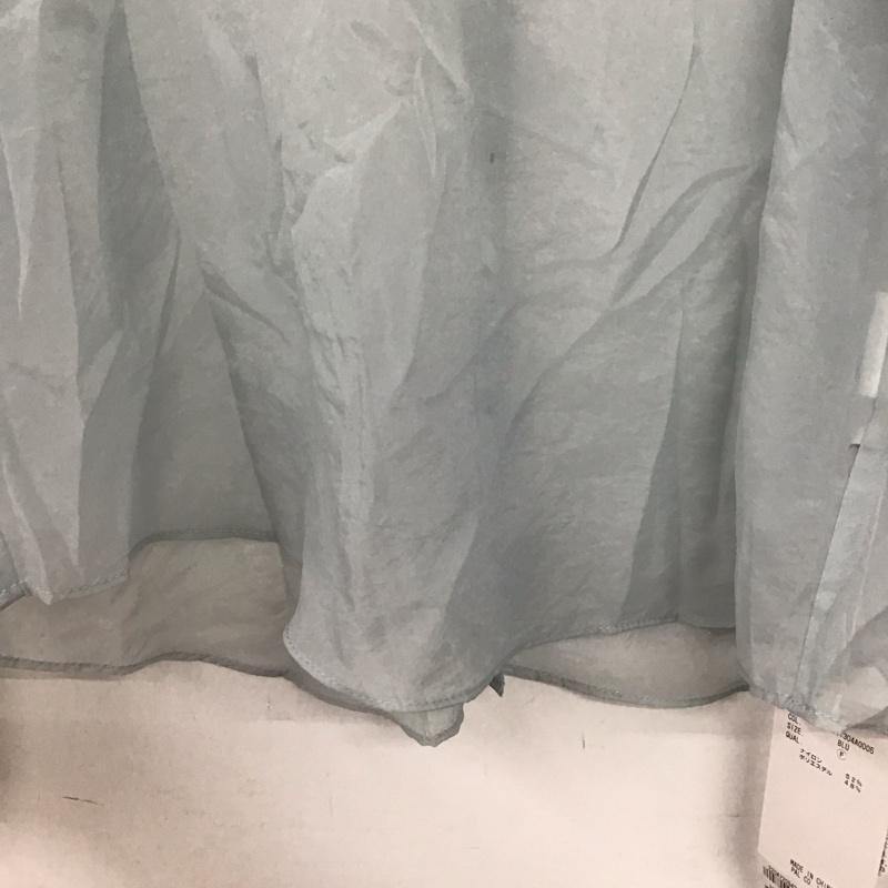 ミスティック mystic シャツ、ブラウス 長袖 長袖シャツ 無地シャツ ノーカラーシャツ FREE 無地 水色 / ライトブルー /  レディース USED 古着 中古 10142676