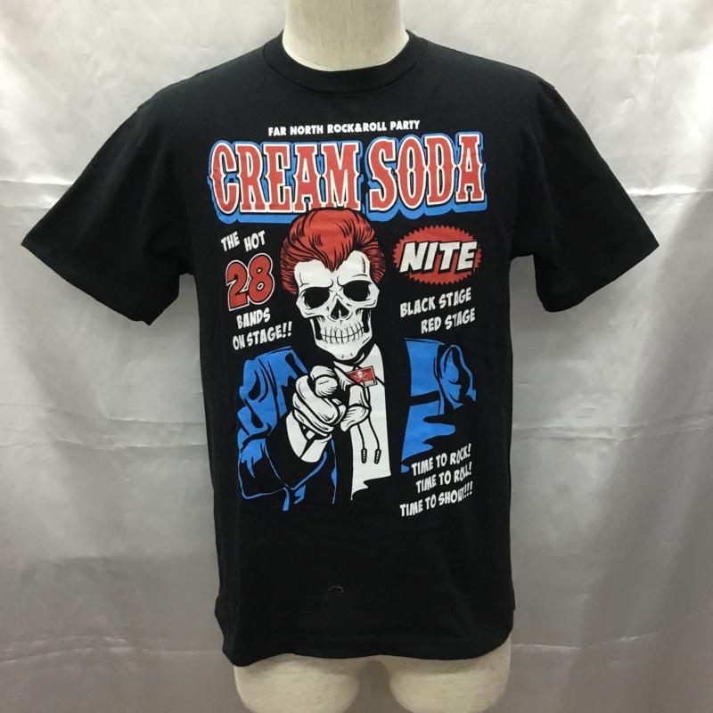 クリームソーダ CREAMSODA Tシャツ 半袖 M プリント 黒 / ブラック /  メンズ USED 古着 中古 10108776