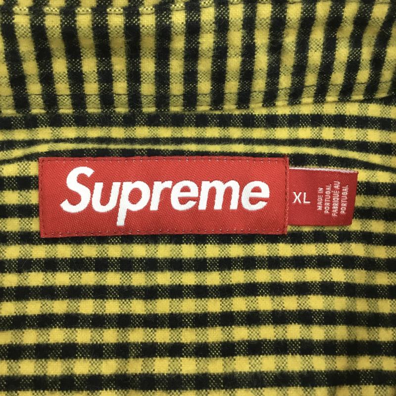 シュプリーム Supreme シャツ、ブラウス 長袖 24AW loose fit flannel oxford shirt M チェック 黒 / ブラック / X 黄 / イエロー /  メンズ USED 古着 中古 10123110