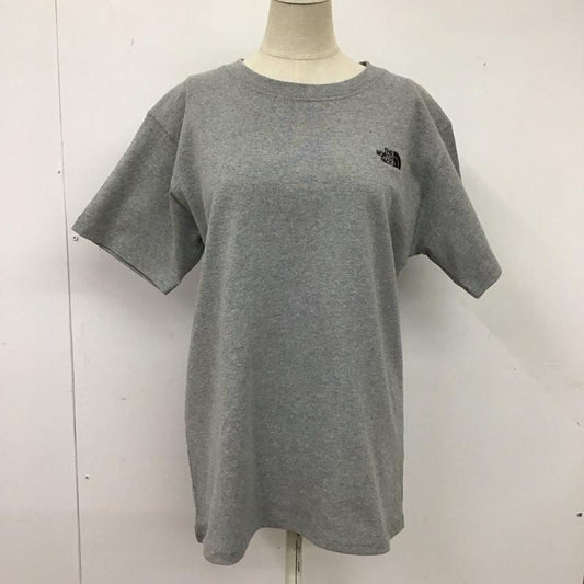 ザノースフェイス THE NORTH FACE Tシャツ 半袖 NTW32248 ヌプシコットンTee L ロゴ、文字 灰 / グレー /  レディース USED 古着 中古 10116192