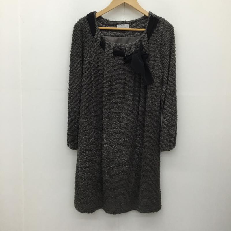バーニーズ ニューヨーク BARNEYS NEWYORK ワンピース ひざ丈スカート M 無地 茶 / ブラウン /  レディース USED 古着 中古 10138999