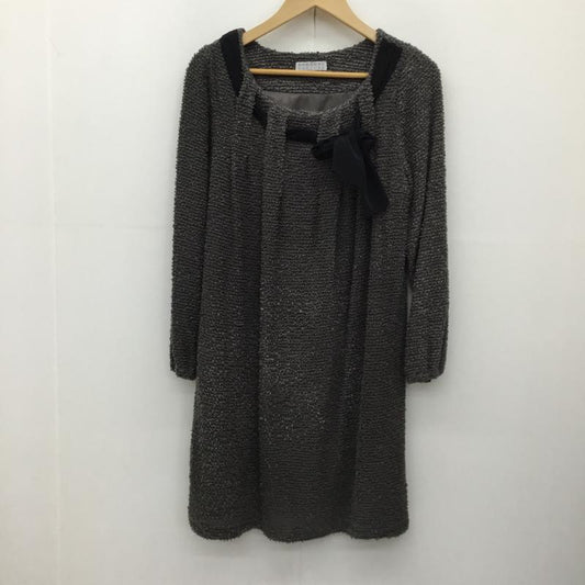 バーニーズ ニューヨーク BARNEYS NEWYORK ワンピース ひざ丈スカート M 無地 茶 / ブラウン /  レディース USED 古着 中古 10138999