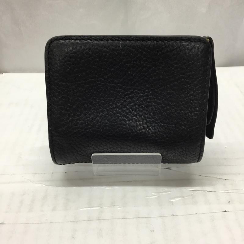 マークジェイコブス MARCJACOBS 財布 二つ折り M0014215 レザー ロゴ、文字 黒 / ブラック /  レディース USED 古着 中古 10106298