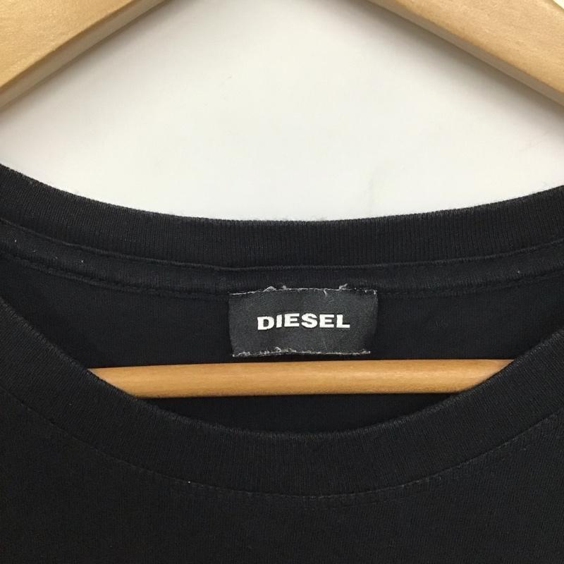 ディーゼル DIESEL Tシャツ 半袖 半袖カットソー プリントTシャツ クルーネックカットソー XL プリント 黒 / ブラック /  メンズ USED 古着 中古 10130284