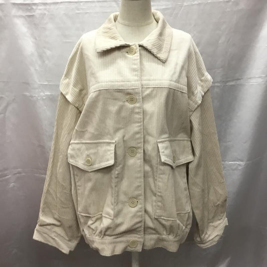 ダブルクローゼット w closet ジャケット、上着 ジャケット、ブレザー 333106 コーデュロイ FREE 無地 アイボリー / アイボリー /  レディース USED 古着 中古 10107313