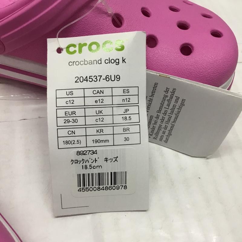 クロックス crocs シューズ シューズ crocband clog k 18.5cm 18.5cm 無地 桃 / ピンク /  ガールズ USED 古着 中古 10122295