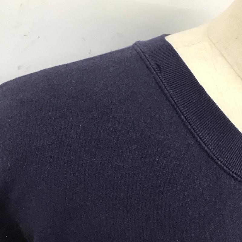 ハーレーダビッドソン Harley-Davidson トレーナー 長袖 長袖トレーナー スウェット クルーネック リブスウェットカットソー 古着 プリント 紺 / ネイビー /  メンズ USED 古着 中古 10124698