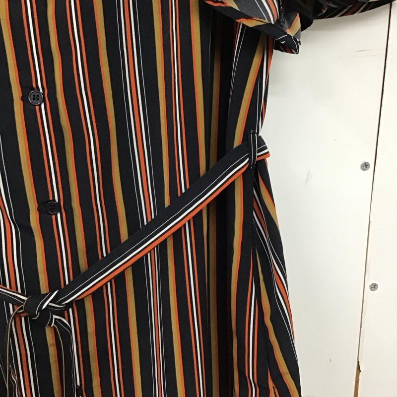 グローバルワーク GLOBAL WORK ワンピース ロングスカート 半袖シャツロングワンピース フロントボタン L ストライプ マルチカラー / マルチカラー /  レディース USED 古着 中古 10149691