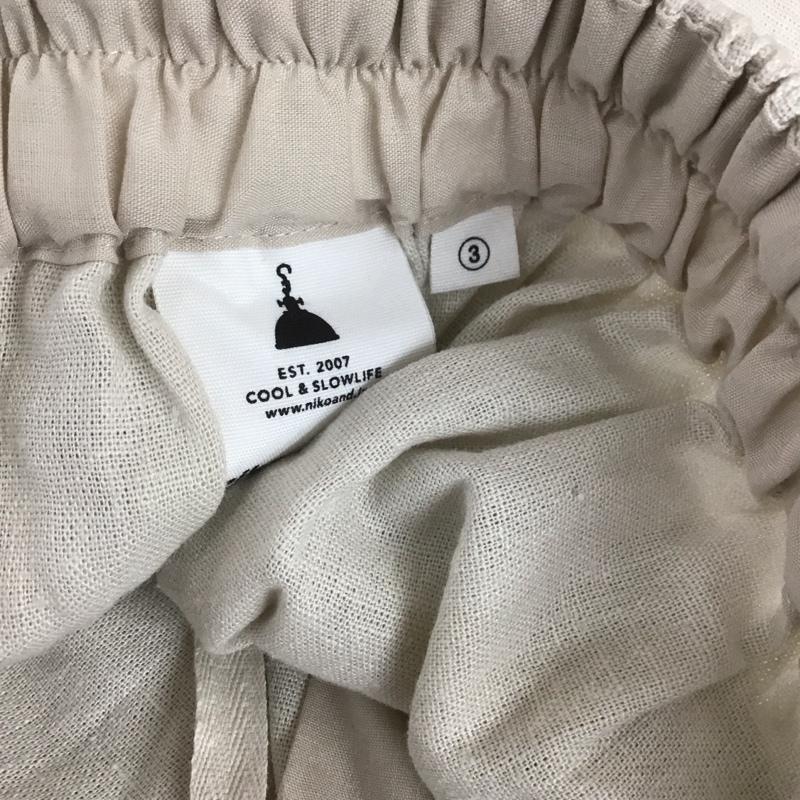 ニコアンド niko and... ボトムス ボトムス S212IL16AD ガウチョパンツ ワイドパンツ 3 無地 アイボリー / アイボリー /  レディース USED 古着 中古 10108567