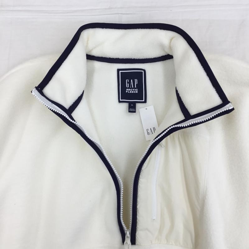 ギャップ GAP トレーナー 長袖 フリース　ハーフジップ XL 無地 白 / ホワイト /  メンズ USED 古着 中古 10138704