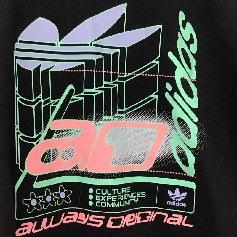 アディダス adidas Tシャツ 半袖 ic1509 L プリント 黒 / ブラック /  レディース USED 古着 中古 10134202