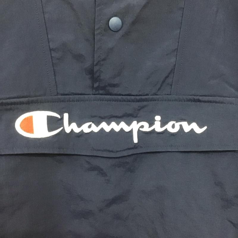 チャンピオン Champion ジャケット、上着 ジャンパー、ブルゾン cw-rsc03 ナイロンパーカー プルオーバー L ロゴ、文字 紺 / ネイビー /  レディース USED 古着 中古 10146945