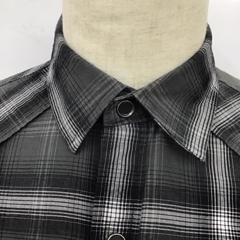 ハーレー Hurley シャツ、ブラウス 半袖 ワークシャツ ウエスタンシャツ S チェック ダークグレー / ダークグレー / X 白 / ホワイト / X 黒 / ブラック /  メンズ USED 古着 中古 10114610