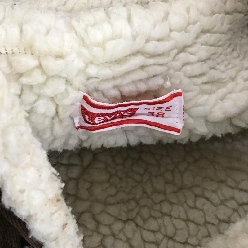 リーバイス Levi s ジャケット、上着 ジャケット、ブレザー コーデュロイ 裏ボア 38 無地 茶 / ブラウン /  メンズ USED 古着 中古 10110954