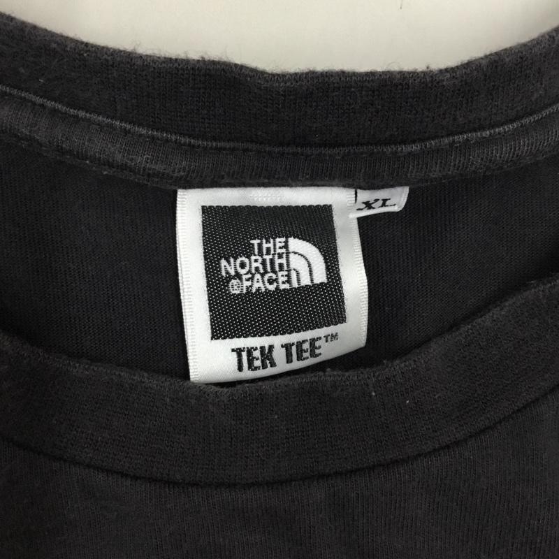 ザノースフェイス THE NORTH FACE カットソー 長袖 NT34015X EARTHLOGOLSTEE アースロゴロングスリーブTシャツ 長袖カットソー プリントTシャツ XL ロゴ、文字 黒 / ブラック /  メンズ USED 古着 中古 10116689