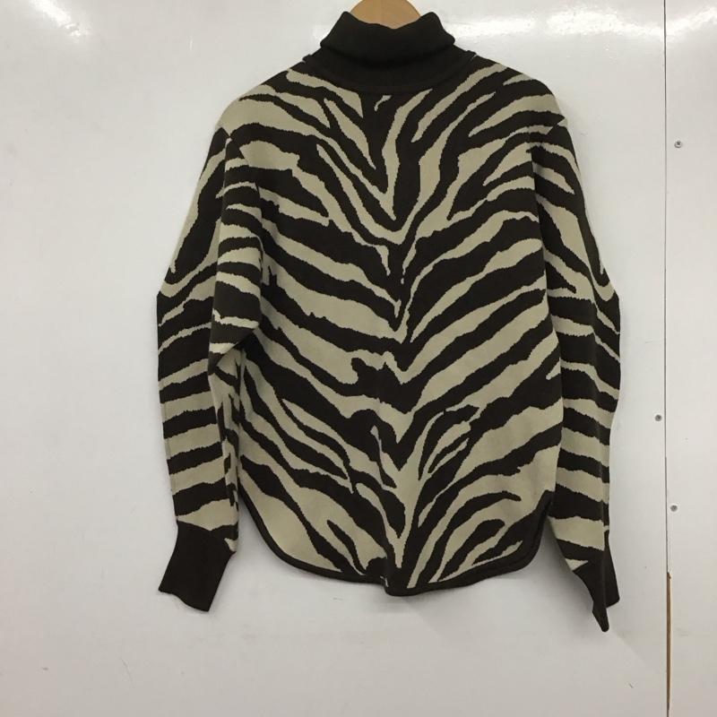スローバイスライ THROW by SLY ニット、セーター 長袖 030DA070-5470 ZEBRA MG TURTLE TOPS FREE ゼブラ柄 マルチカラー / マルチカラー /  レディース USED 古着 中古 10140222