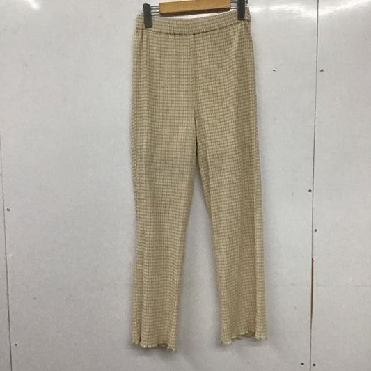 フリークスストア FREAK S STORE ボトムス ボトムス 232-3452 ワッシャーチェックイージーパンツ FREE チェック 白 / ホワイト / X ベージュ / ベージュ /  レディース USED 古着 中古 10138907